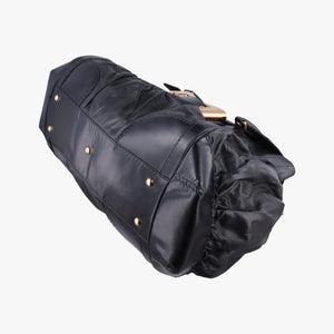 Pre-owned Gucci Dialux Queen Large Black Leather 189881 handbag | stylenewstar