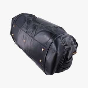Pre-owned Gucci Dialux Queen Large Black Leather 189881 handbag | stylenewstar