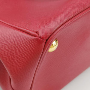 Pre-owned Prada Galleria Red SAFFIANO Leather BN1786 shoulderbag | stylenewstar