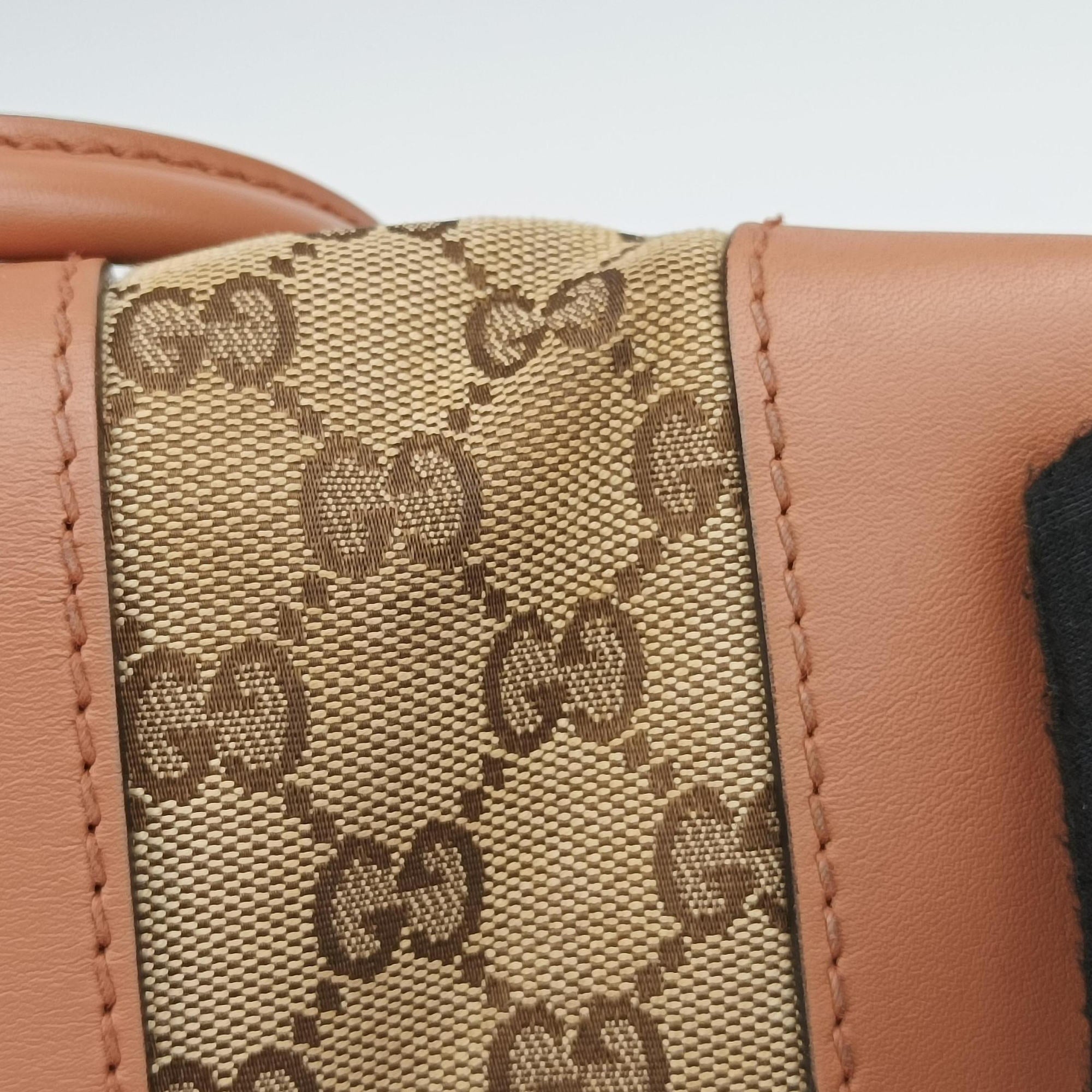 Secondhand Gucci Vintage Web Beige×red×orange Canvas×Leather 257341 handbag | stylenewstar