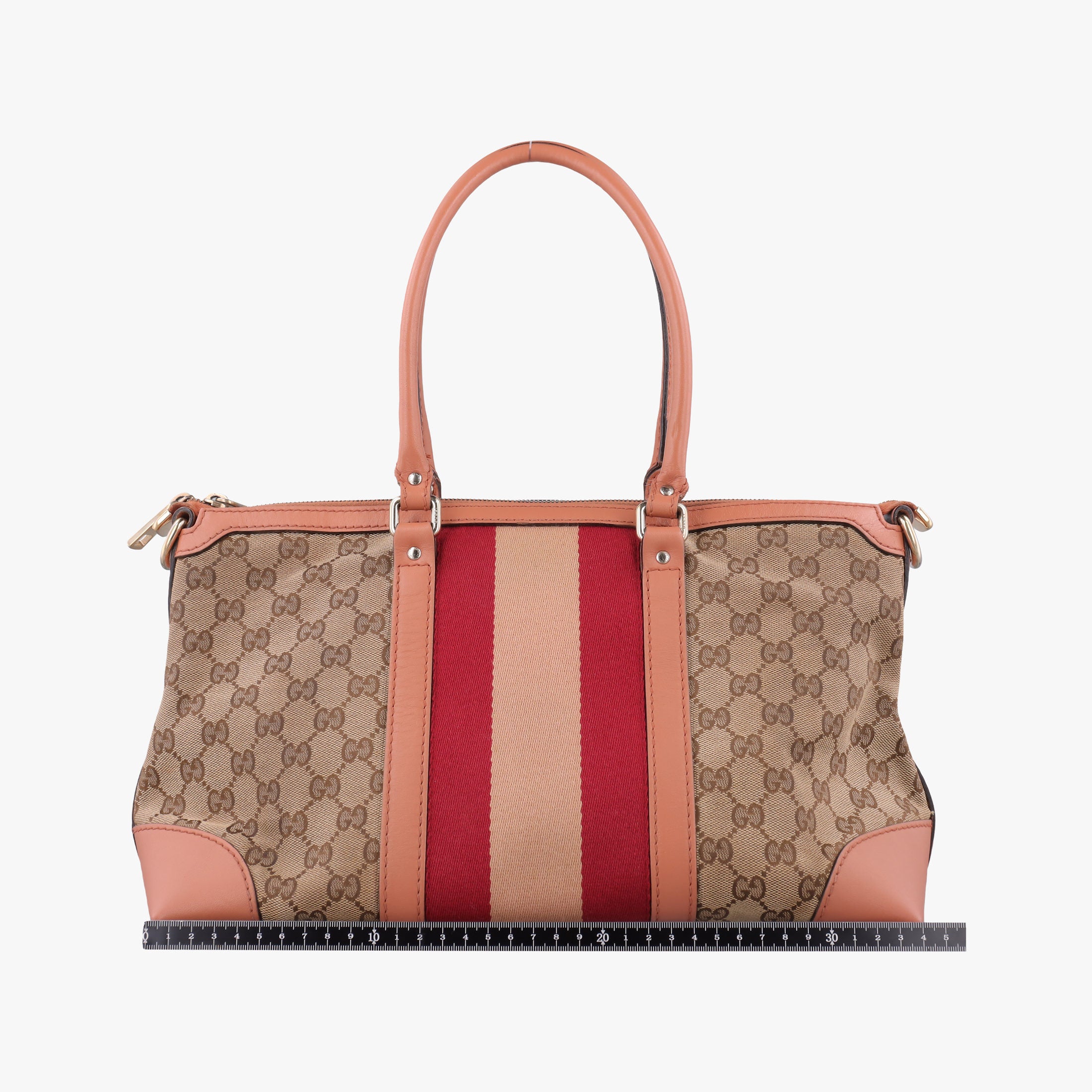 Secondhand Gucci Vintage Web Beige×red×orange Canvas×Leather 257341 handbag | stylenewstar