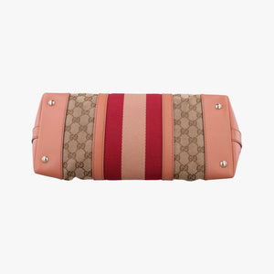 Secondhand Gucci Vintage Web Beige×red×orange Canvas×Leather 257341 handbag | stylenewstar