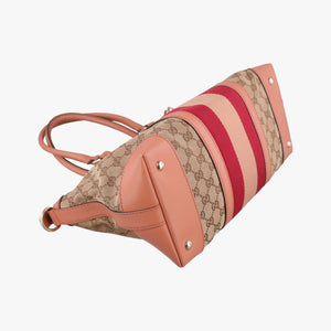 Secondhand Gucci Vintage Web Beige×red×orange Canvas×Leather 257341 handbag | stylenewstar