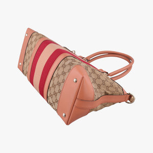 Secondhand Gucci Vintage Web Beige×red×orange Canvas×Leather 257341 handbag | stylenewstar