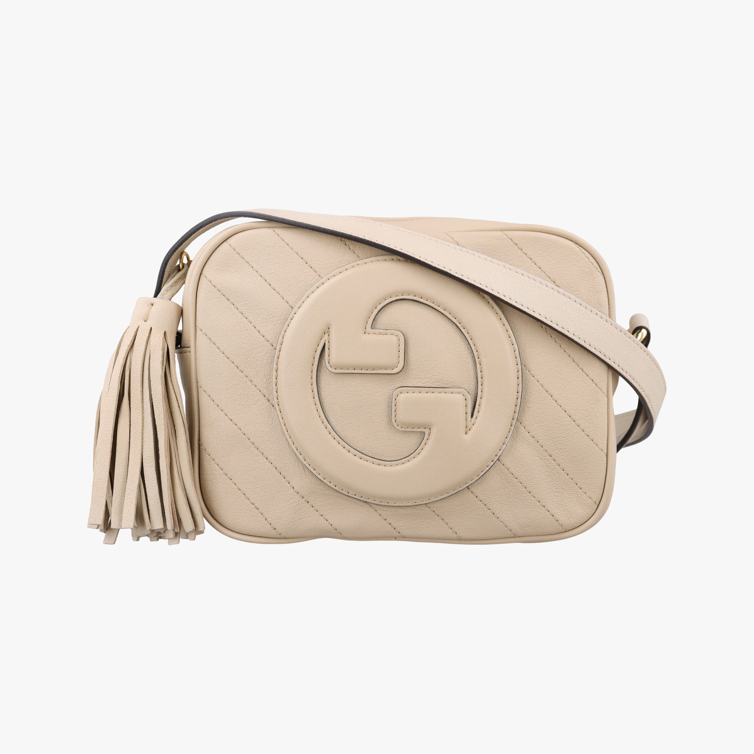 Pre-owned Gucci Blondie Beige Leather 742360 shoulderbag | stylenewstar