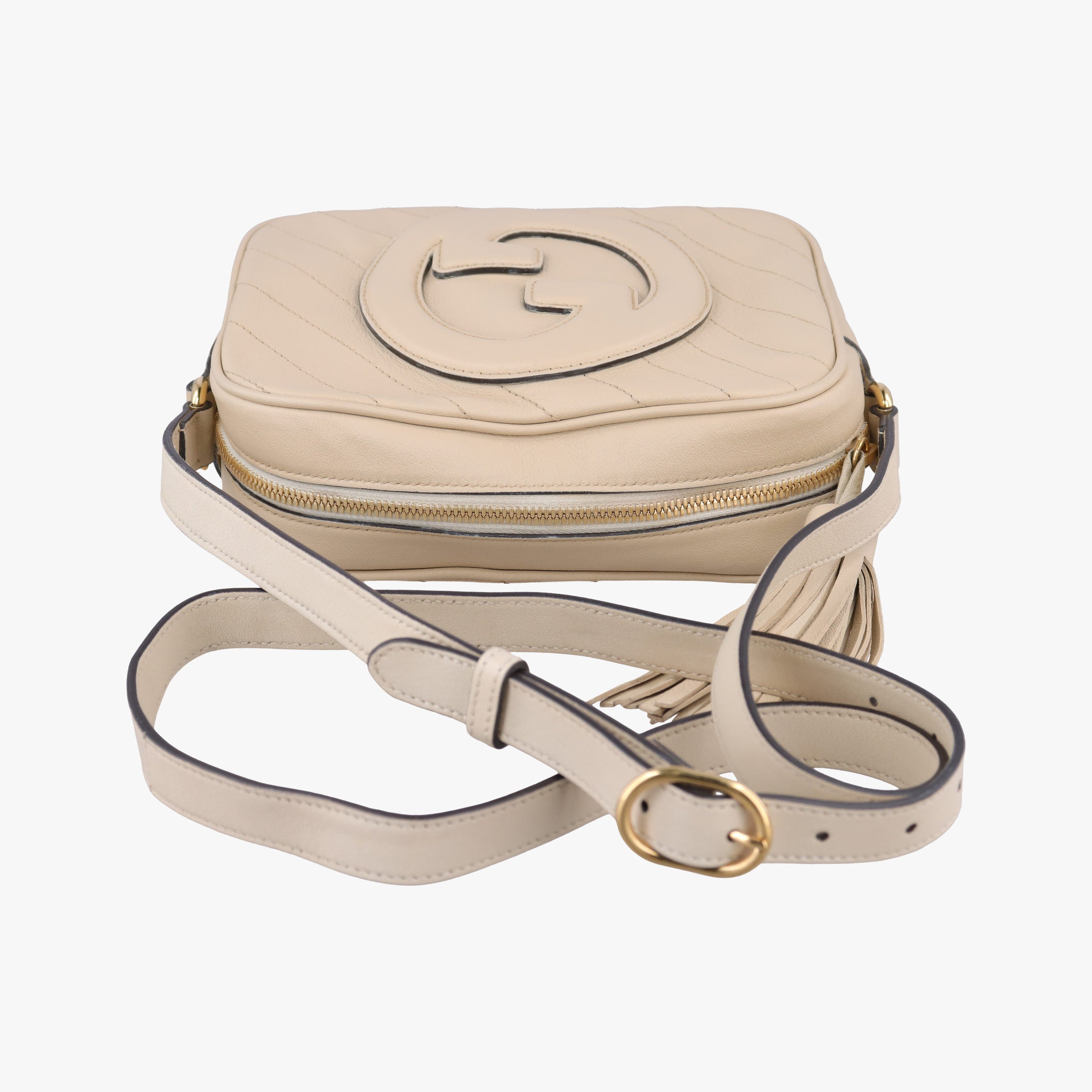 Pre-owned Gucci Blondie Beige Leather 742360 shoulderbag | stylenewstar
