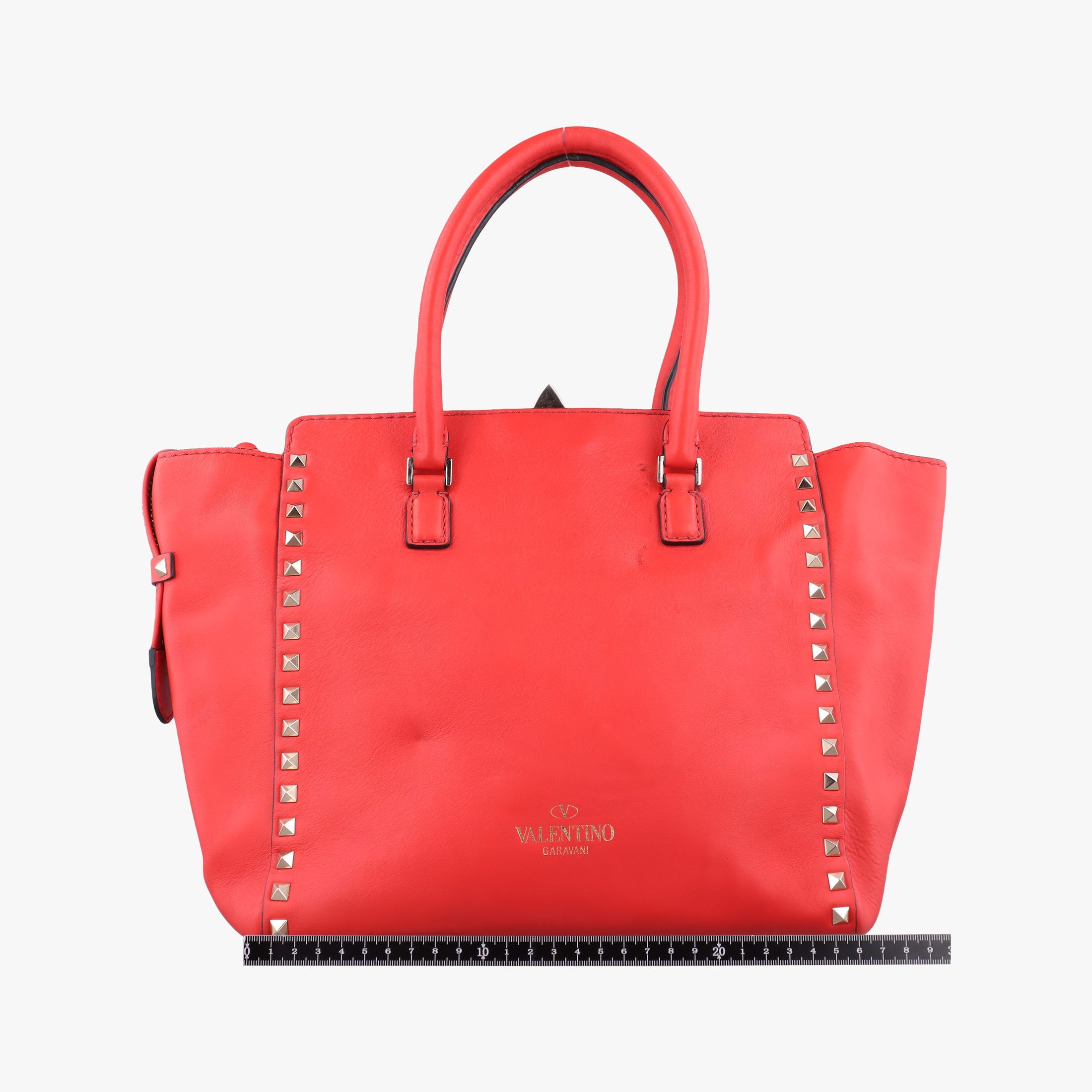 Secondhand Valentino Rockstud Red Leather  shoulderbag | stylenewstar