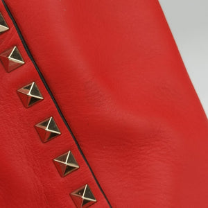 Secondhand Valentino Rockstud Red Leather  shoulderbag | stylenewstar