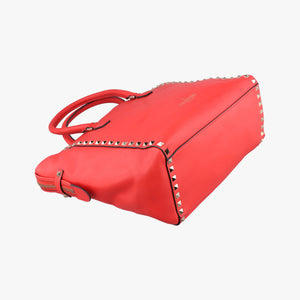 Secondhand Valentino Rockstud Red Leather  shoulderbag | stylenewstar