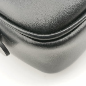 Pre-owned Miu Miu logo Black leather  bum bag/waist bag | stylenewstar