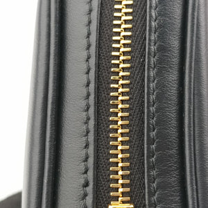 Pre-owned Miu Miu logo Black leather  bum bag/waist bag | stylenewstar