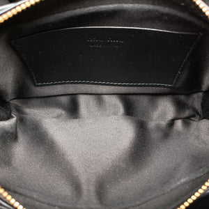 Pre-owned Miu Miu logo Black leather  bum bag/waist bag | stylenewstar