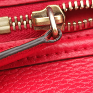 Vintage Celine Luggage Mini Shopper Red Leather  handbag | stylenewstar