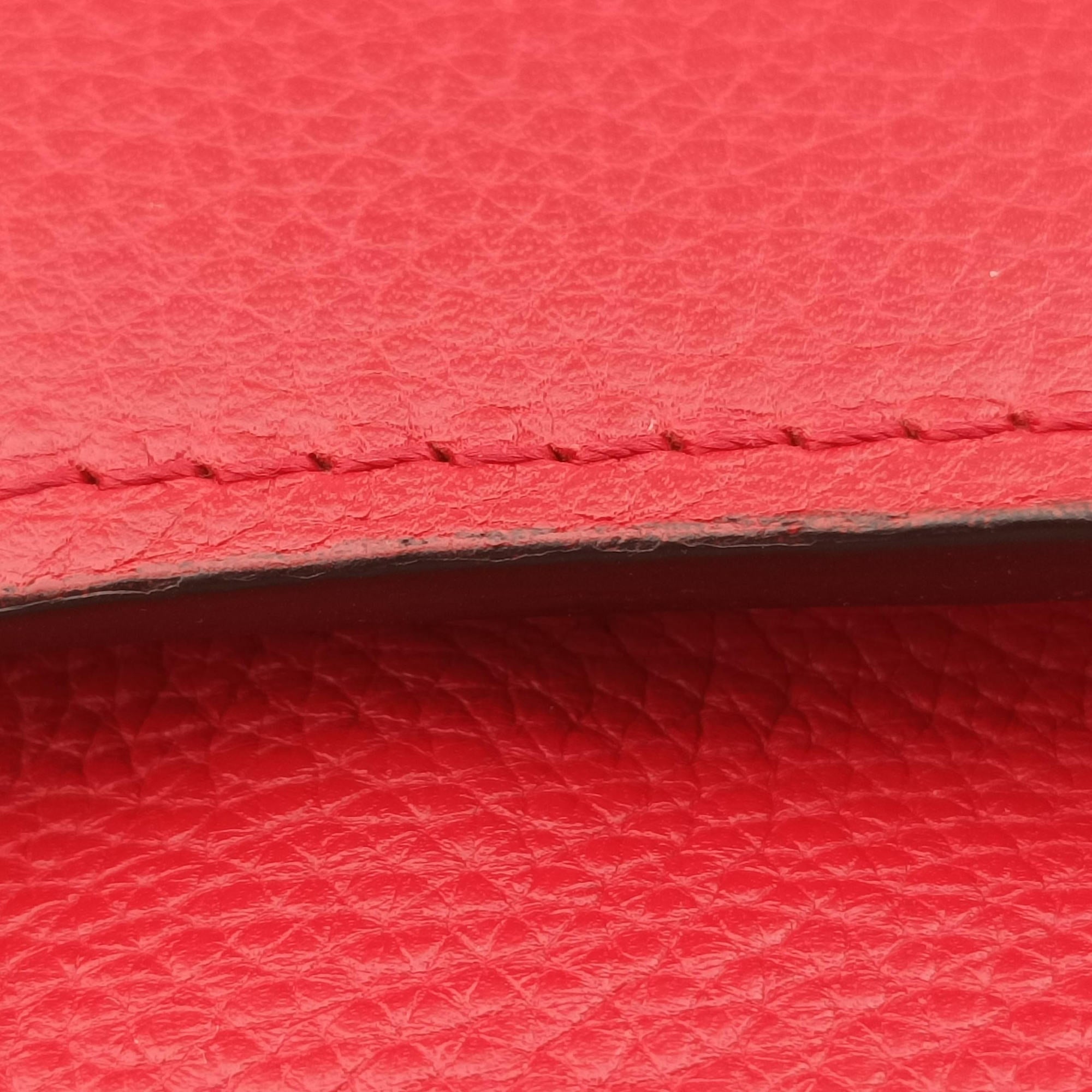 Vintage Celine Luggage Mini Shopper Red Leather  handbag | stylenewstar