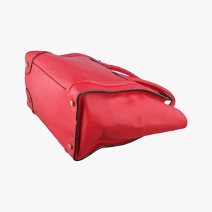 Vintage Celine Luggage Mini Shopper Red Leather  handbag | stylenewstar