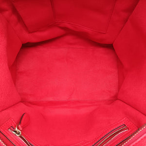 Vintage Celine Luggage Mini Shopper Red Leather  handbag | stylenewstar