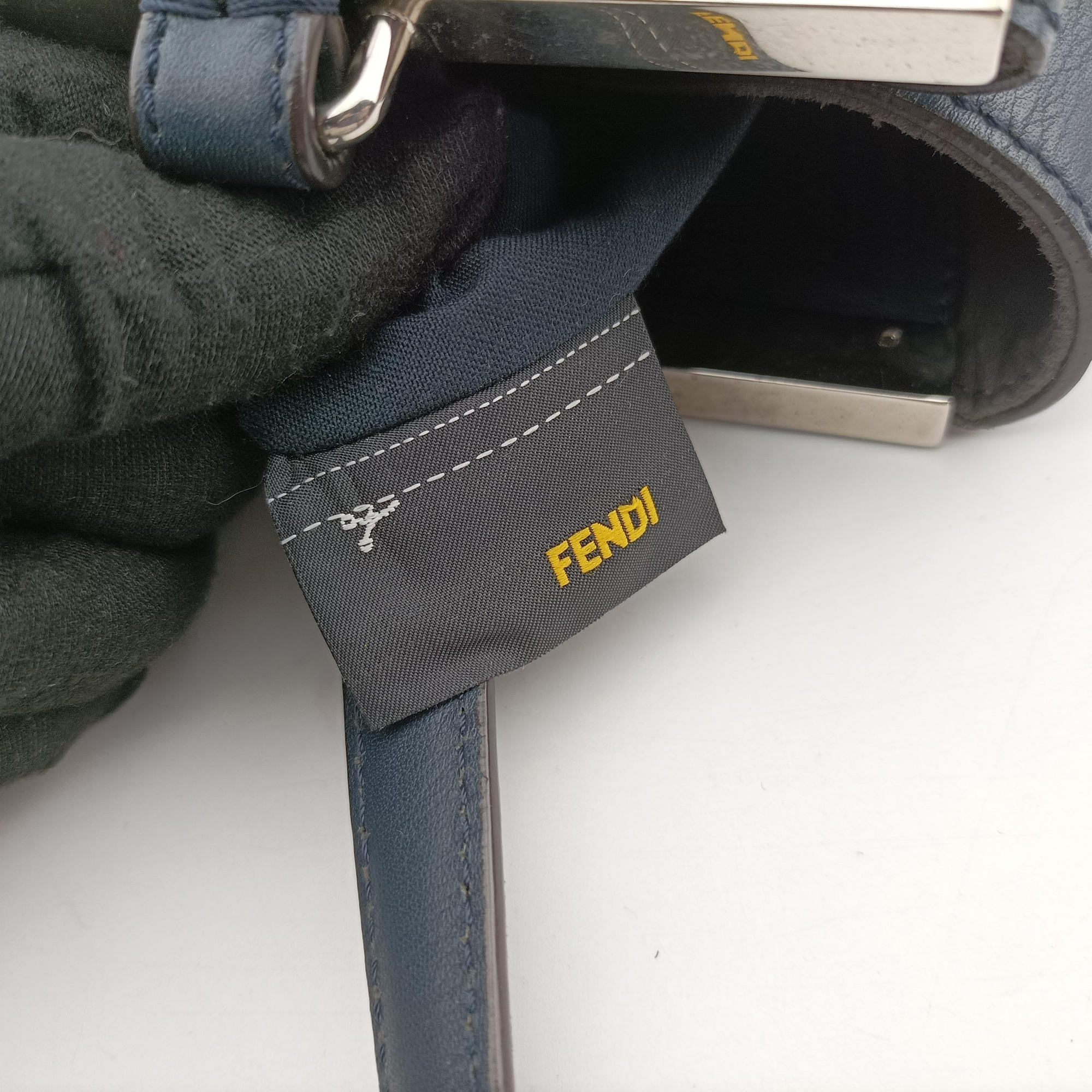 Pre-owned Fendi Troisjours Navy × Blue Leather 8BH272 handbag | stylenewstar