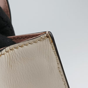 Pre-owned Gucci Nimfair Bamboo Pink x white Leather 453756 shoulderbag | stylenewstar