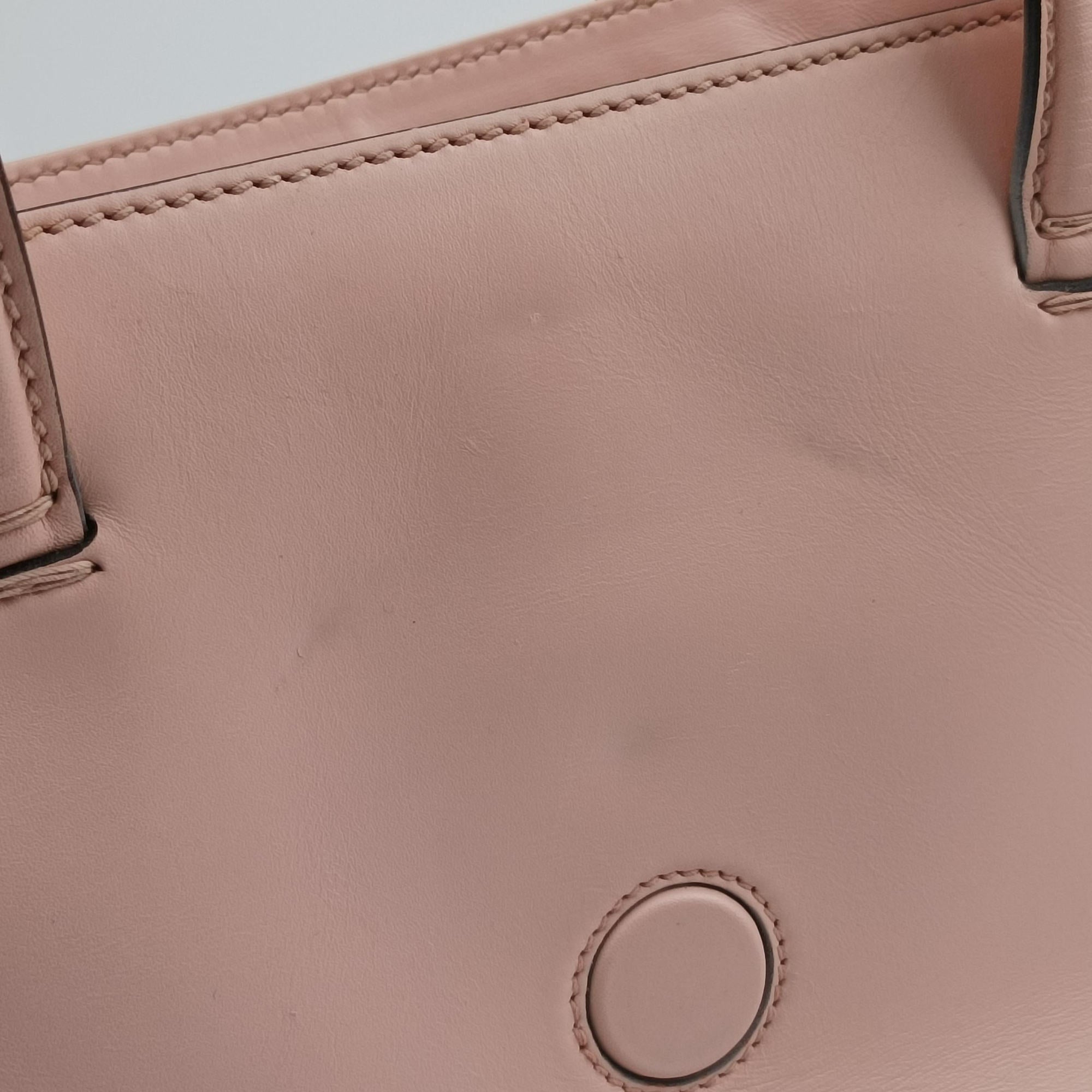 Pre-owned Gucci Nimfair Bamboo Pink x white Leather 453756 shoulderbag | stylenewstar