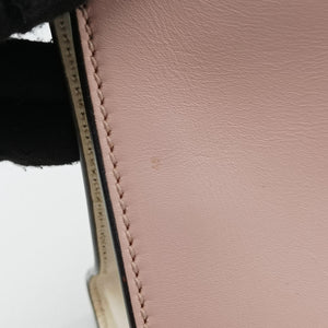 Pre-owned Gucci Nimfair Bamboo Pink x white Leather 453756 shoulderbag | stylenewstar