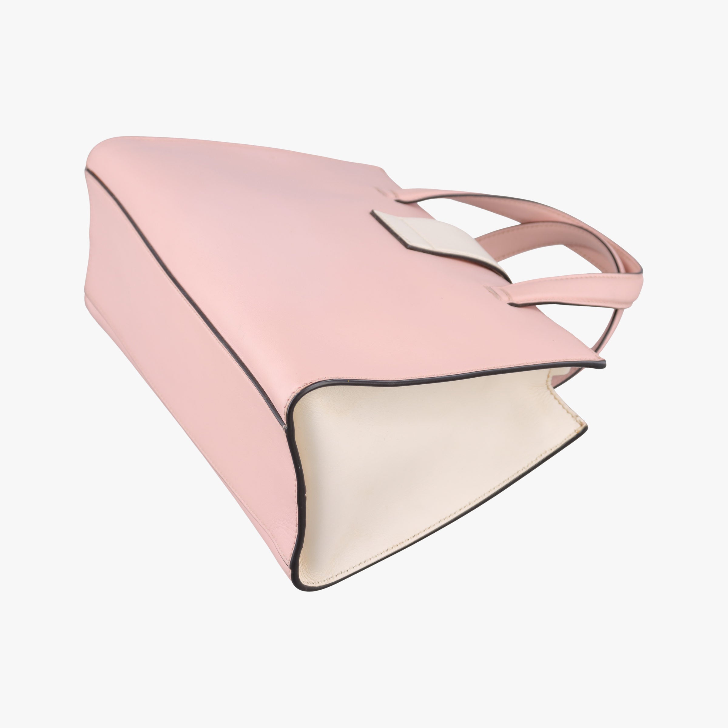 Pre-owned Gucci Nimfair Bamboo Pink x white Leather 453756 shoulderbag | stylenewstar