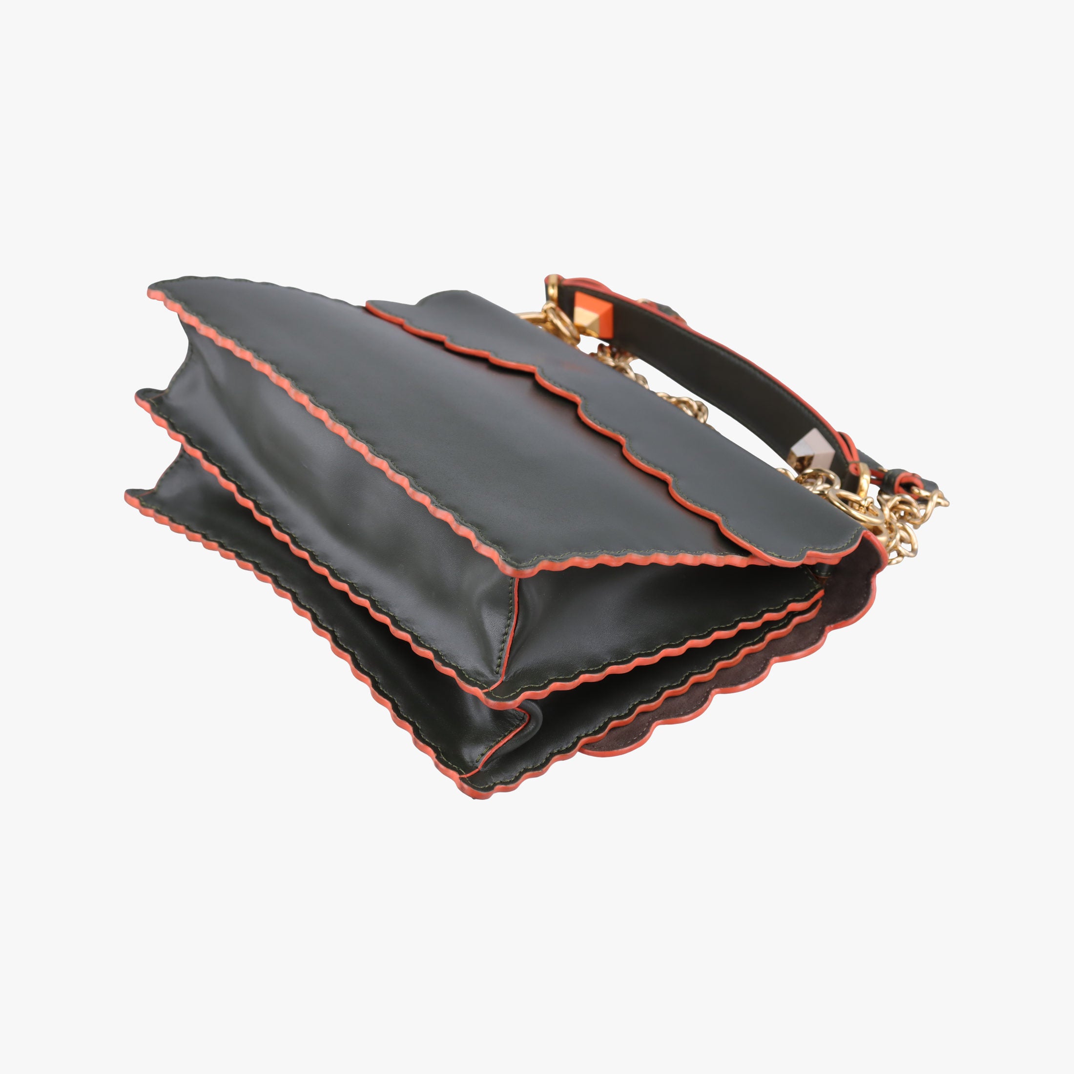 Vintage Fendi KAN I Green Leather 8BT283 shoulderbag | stylenewstar