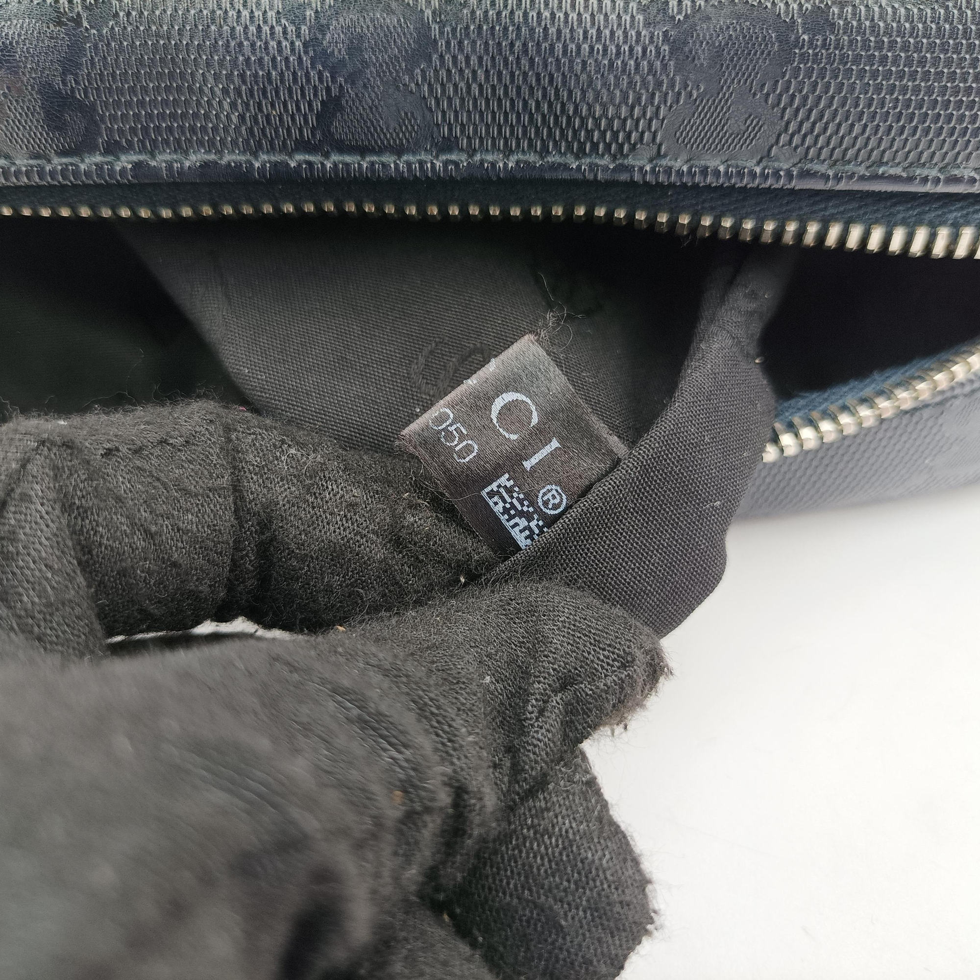 Pre-owned Gucci GG Imprime Messenger Navy PVC coated canvas 201448 shoulderbag | stylenewstar