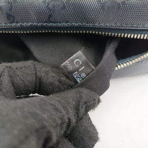 Pre-owned Gucci GG Imprime Messenger Navy PVC coated canvas 201448 shoulderbag | stylenewstar