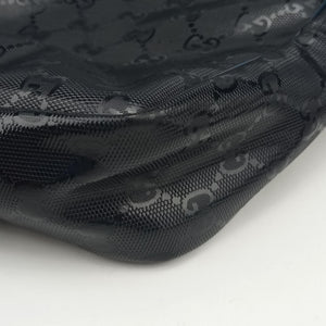 Pre-owned Gucci GG Imprime Messenger Navy PVC coated canvas 201448 shoulderbag | stylenewstar