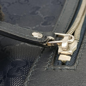 Pre-owned Gucci GG Imprime Messenger Navy PVC coated canvas 201448 shoulderbag | stylenewstar