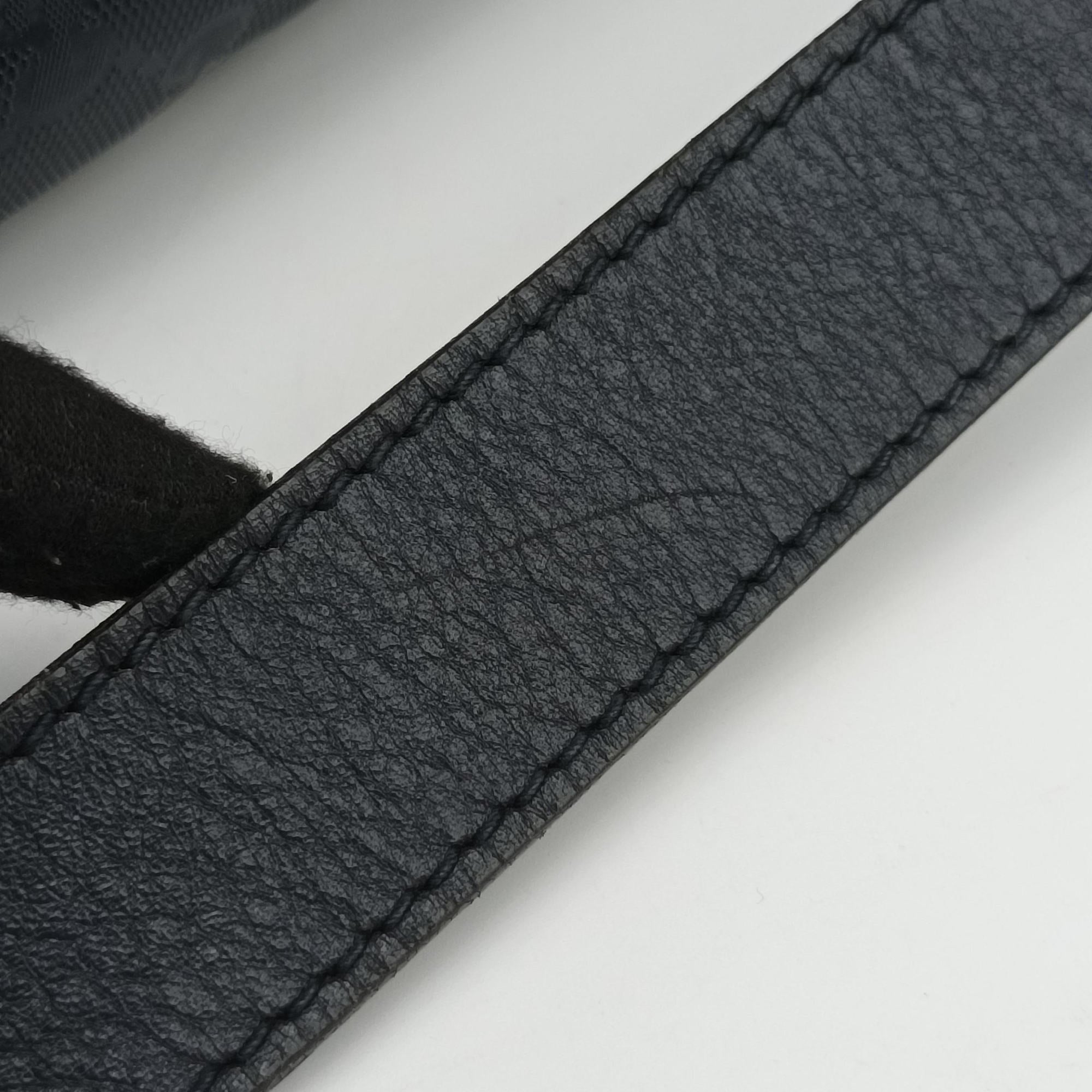 Pre-owned Gucci GG Imprime Messenger Navy PVC coated canvas 201448 shoulderbag | stylenewstar