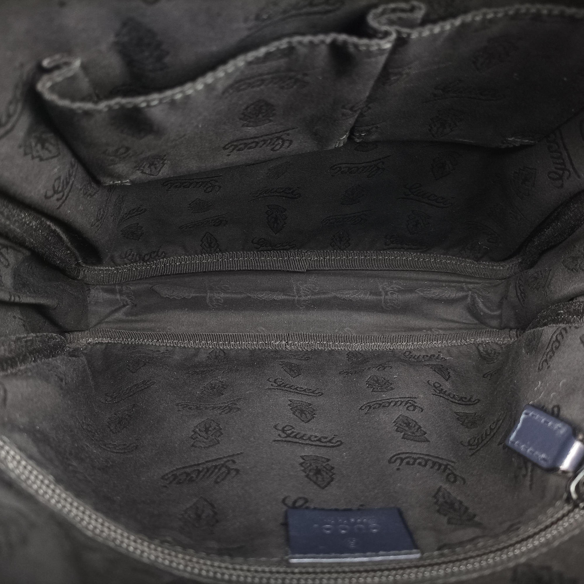 Pre-owned Gucci GG Imprime Messenger Navy PVC coated canvas 201448 shoulderbag | stylenewstar