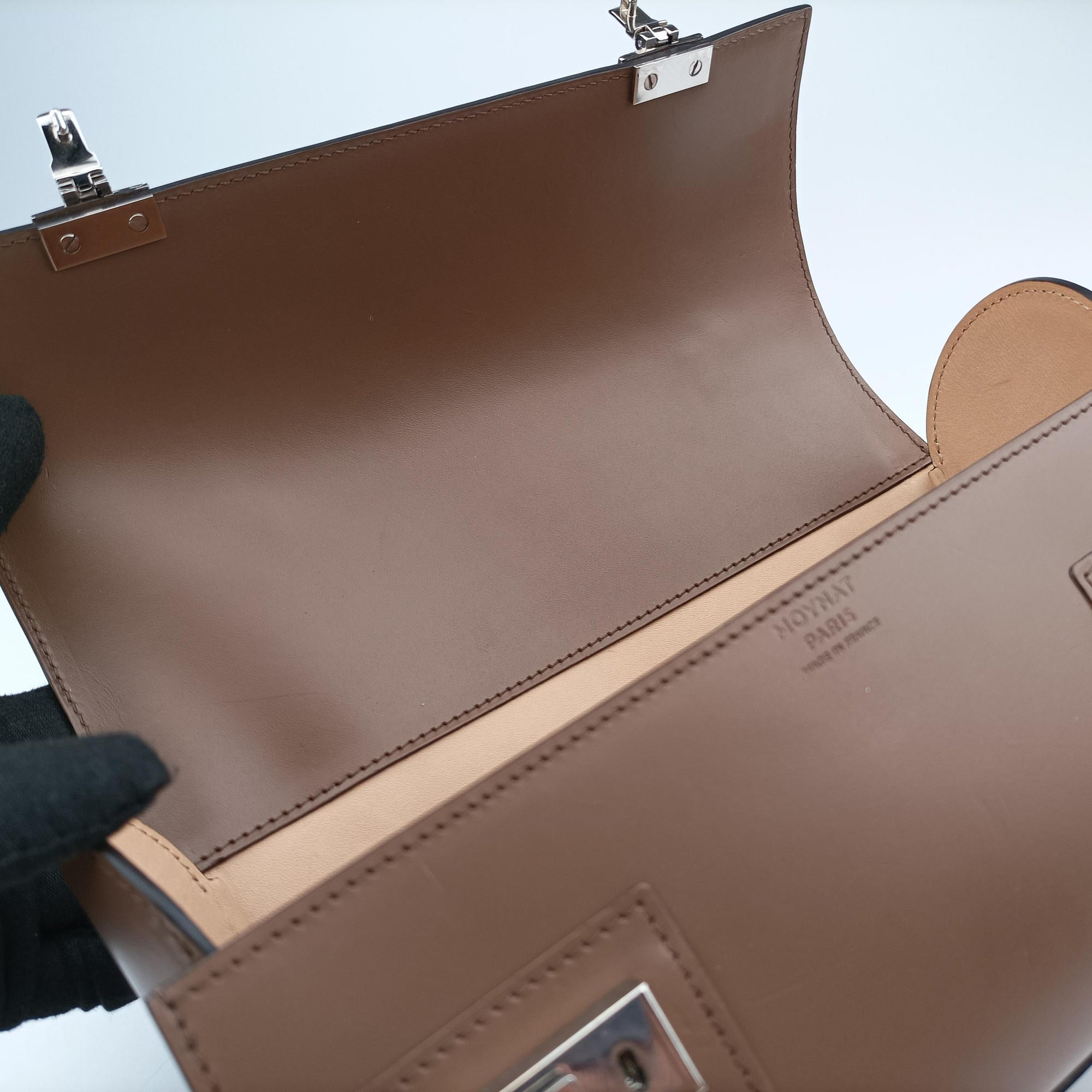 Pre-owned Moynat Cabotin Cognac Calfskin  shoulderbag | stylenewstar