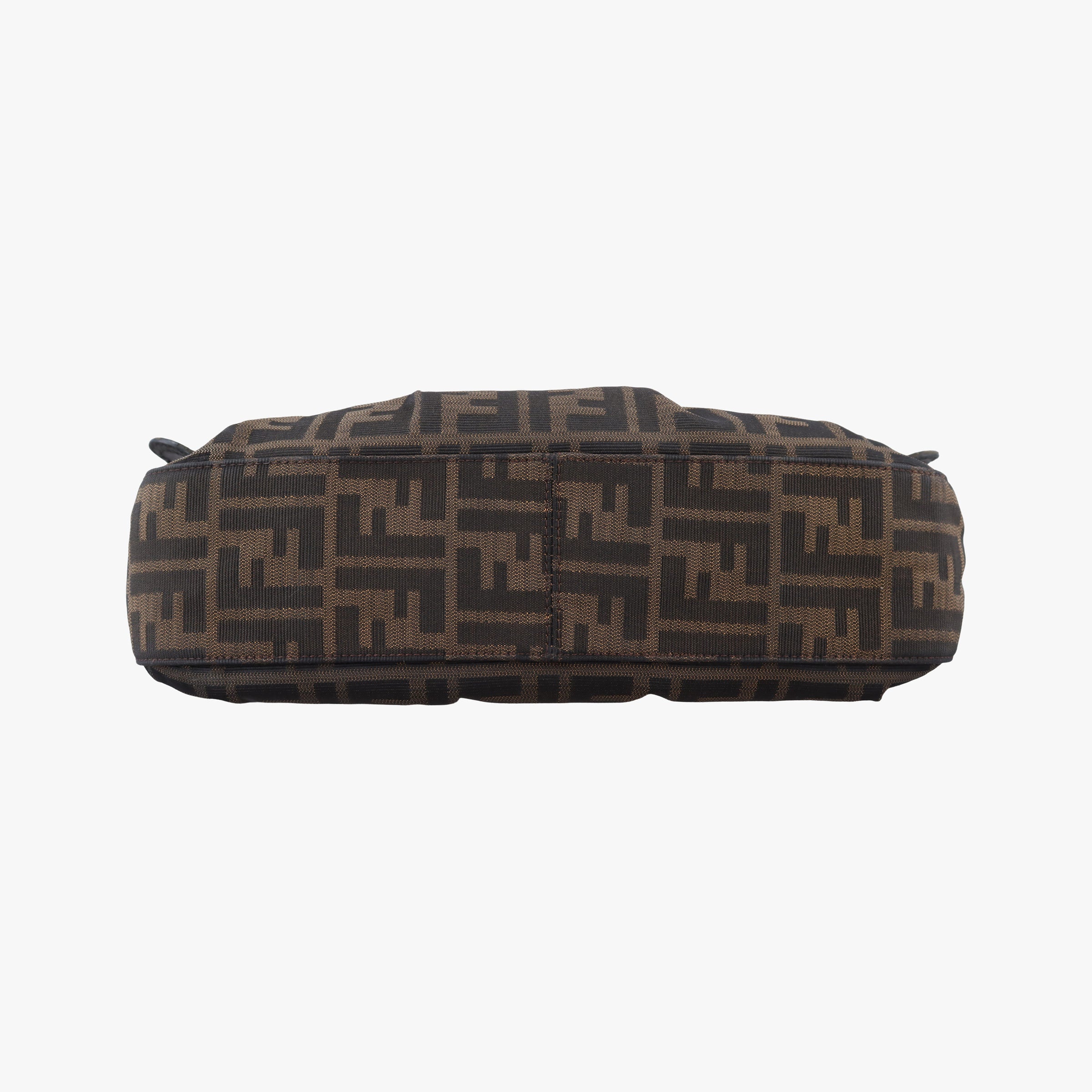 Pre-owned Fendi B bag zucca Brown×Black Canvas×Leather 8BR551 shoulderbag | stylenewstar