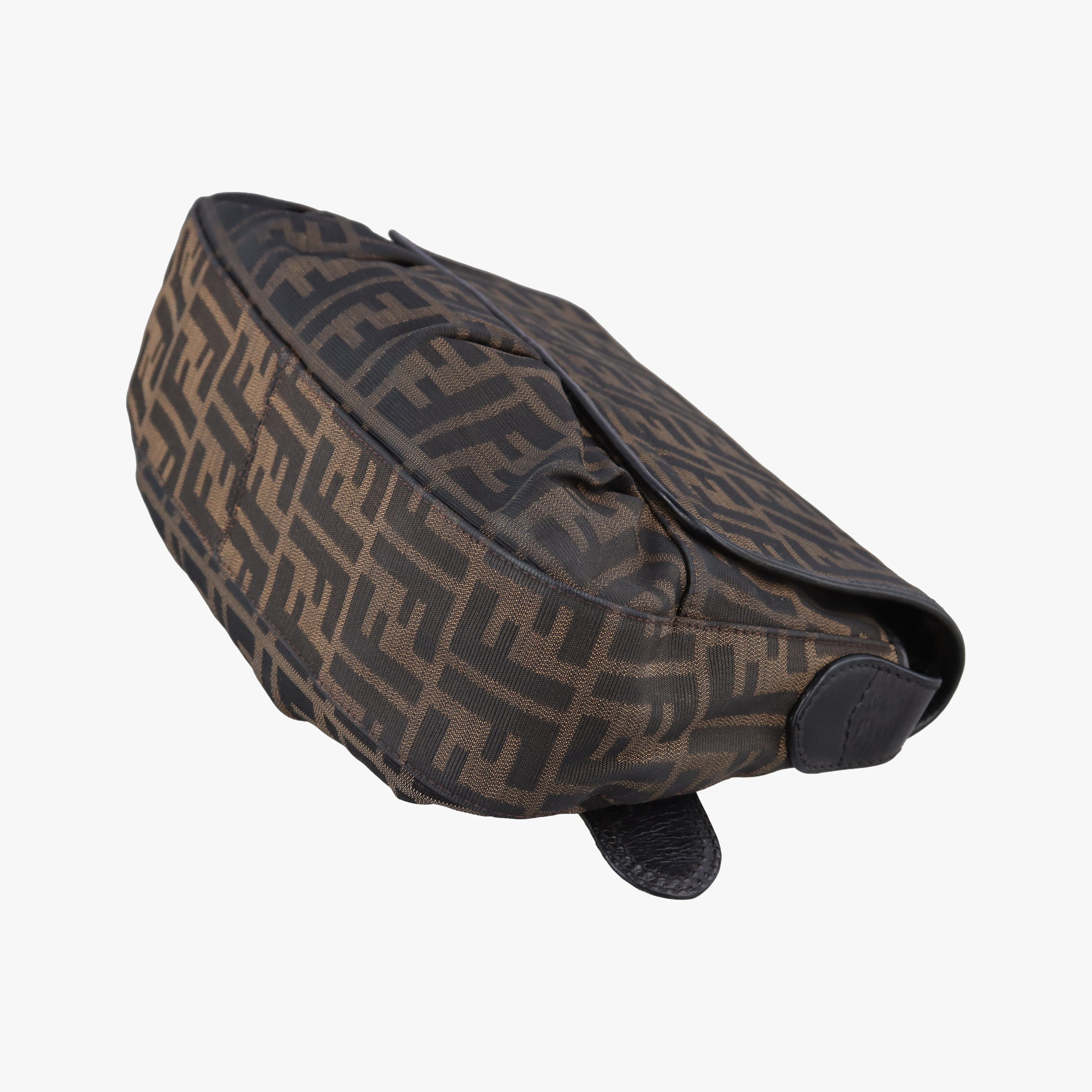Pre-owned Fendi B bag zucca Brown×Black Canvas×Leather 8BR551 shoulderbag | stylenewstar