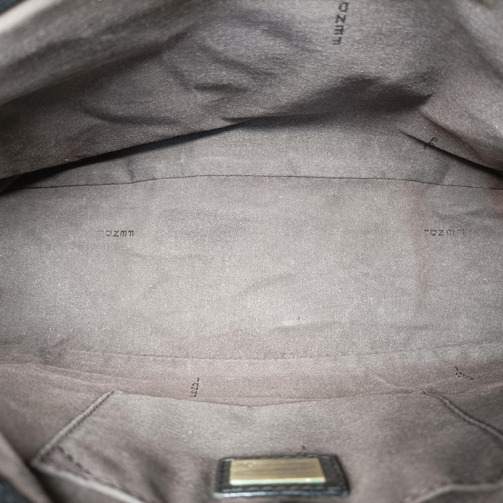 Pre-owned Fendi B bag zucca Brown×Black Canvas×Leather 8BR551 shoulderbag | stylenewstar