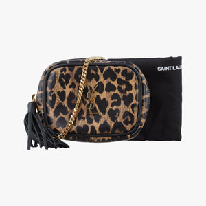 Secondhand Yves Saint Laurent Baby Lou Leopard Print Heart Black×Leopard Leather 650170 shoulderbag | stylenewstar