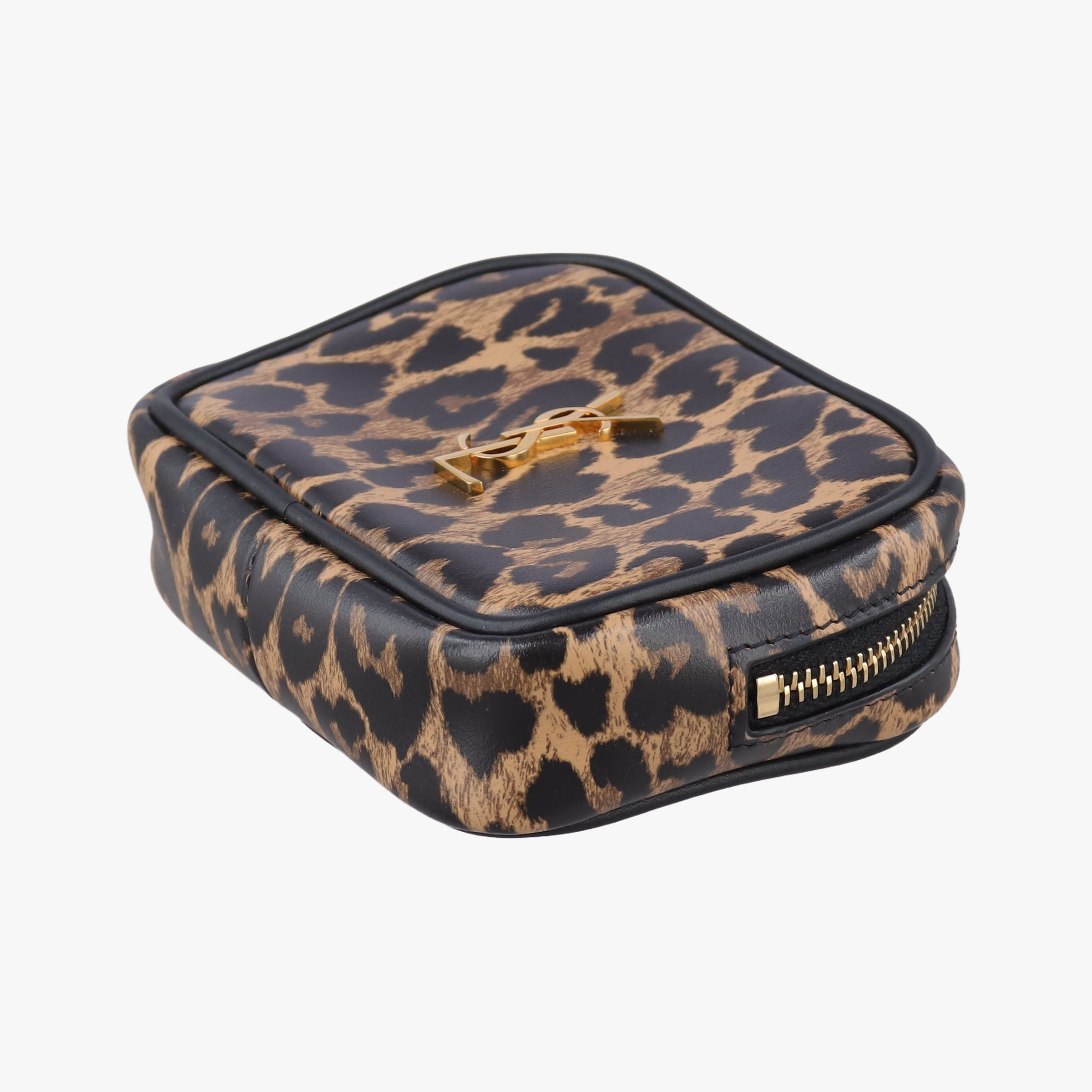 Secondhand Yves Saint Laurent Baby Lou Leopard Print Heart Black×Leopard Leather 650170 shoulderbag | stylenewstar
