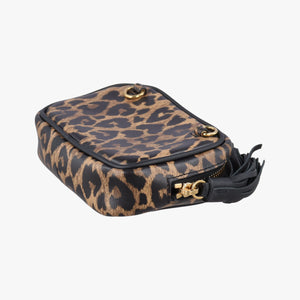 Secondhand Yves Saint Laurent Baby Lou Leopard Print Heart Black×Leopard Leather 650170 shoulderbag | stylenewstar