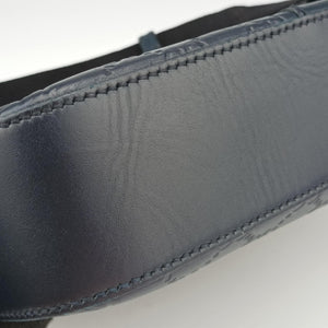 Pre-owned Gucci GG Plus GG Supreme Navy Leather 406368 shoulderbag | stylenewstar