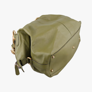 Pre-owned Gucci Horsebit hobo Green Leather 309578 handbag | stylenewstar