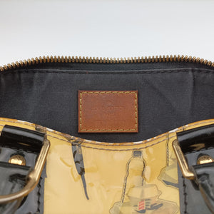 Secondhand Louis Vuitton Alma PM Sticker Collection Ivory×black×multi Vernis M50466 handbag | stylenewstar