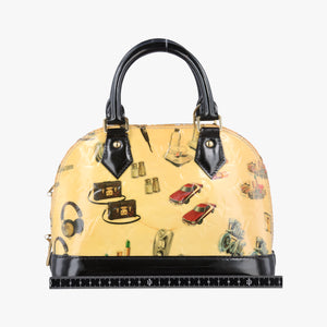 Secondhand Louis Vuitton Alma PM Sticker Collection Ivory×black×multi Vernis M50466 handbag | stylenewstar