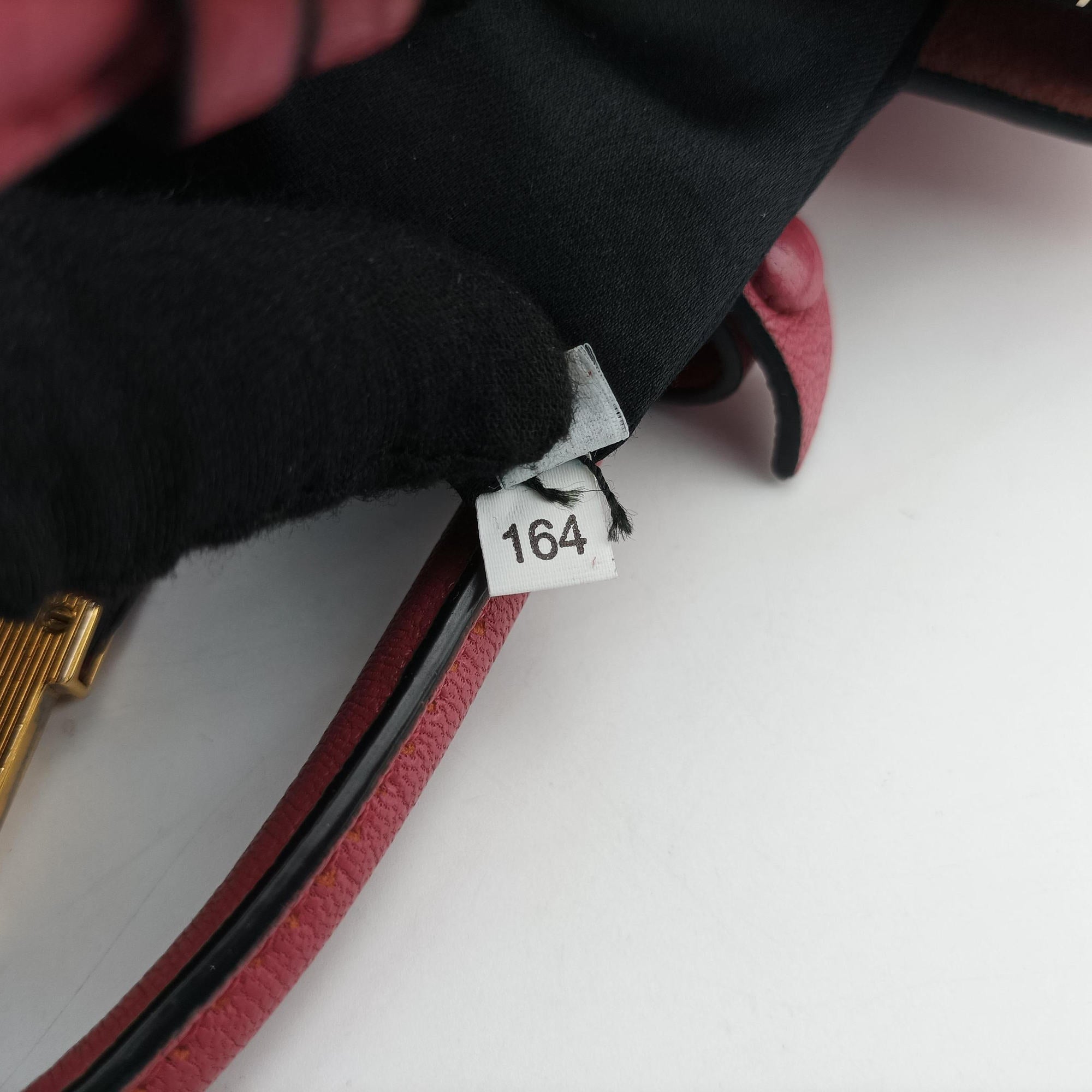 Secondhand Miu Miu MADRAS Fuchsia Pink Leather 5BA104 shoulderbag | stylenewstar
