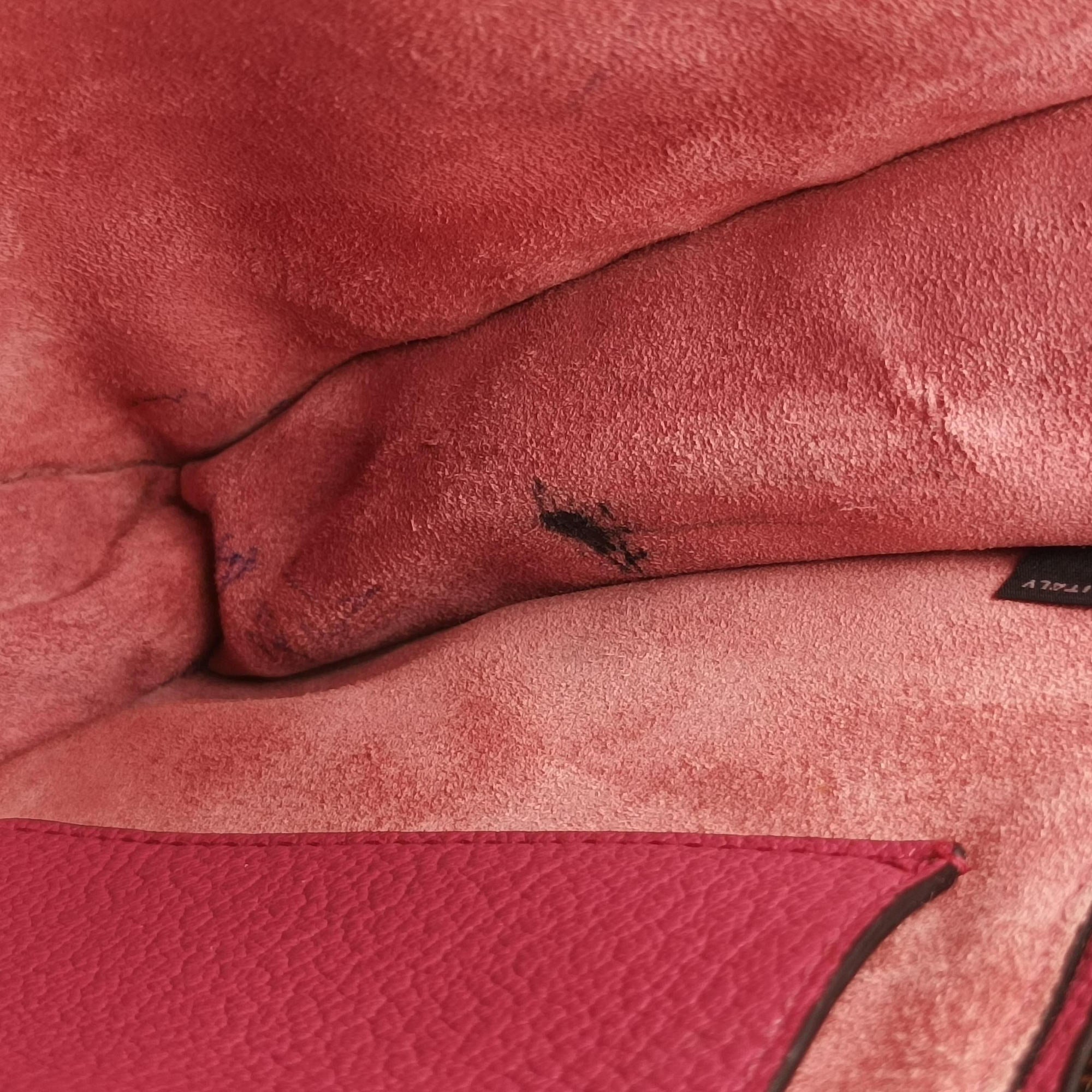 Secondhand Miu Miu MADRAS Fuchsia Pink Leather 5BA104 shoulderbag | stylenewstar