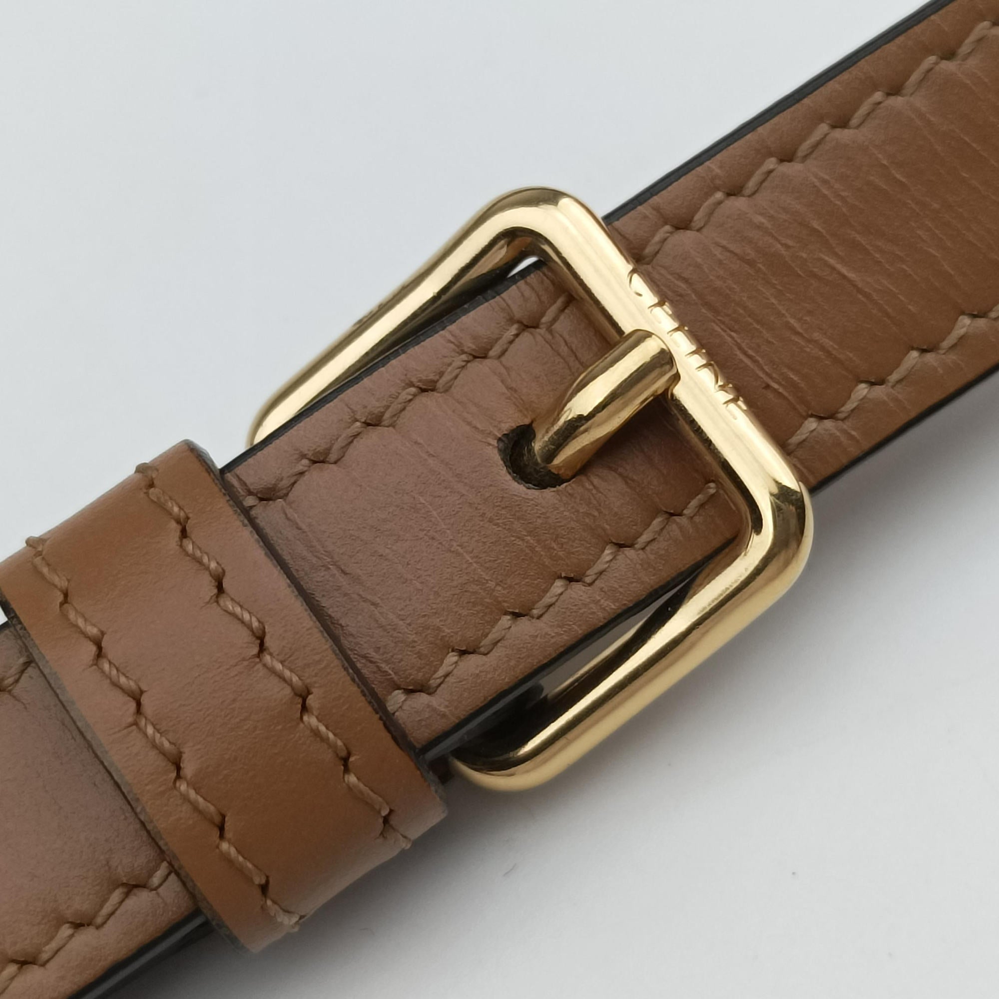 Pre-owned Celine Teen Triomphe Brown Leather 188423BF4 shoulderbag | stylenewstar