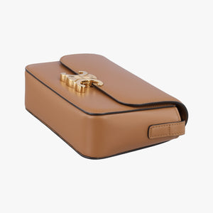Pre-owned Celine Teen Triomphe Brown Leather 188423BF4 shoulderbag | stylenewstar