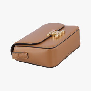 Pre-owned Celine Teen Triomphe Brown Leather 188423BF4 shoulderbag | stylenewstar