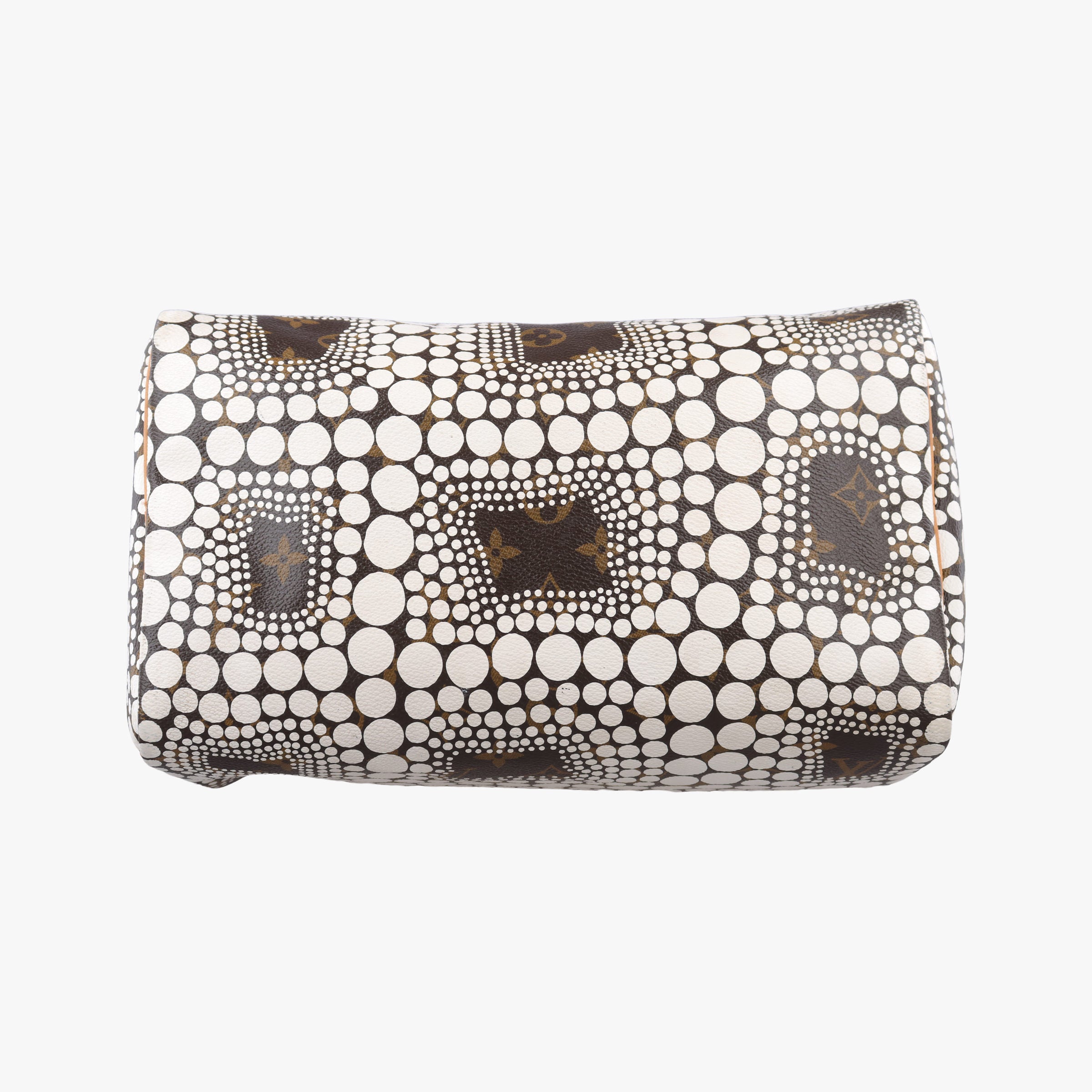 Pre-owned Louis Vuitton Monogram Town Speedy 30 Brown x White Monogram canvas    　 M40690 handbag | stylenewstar