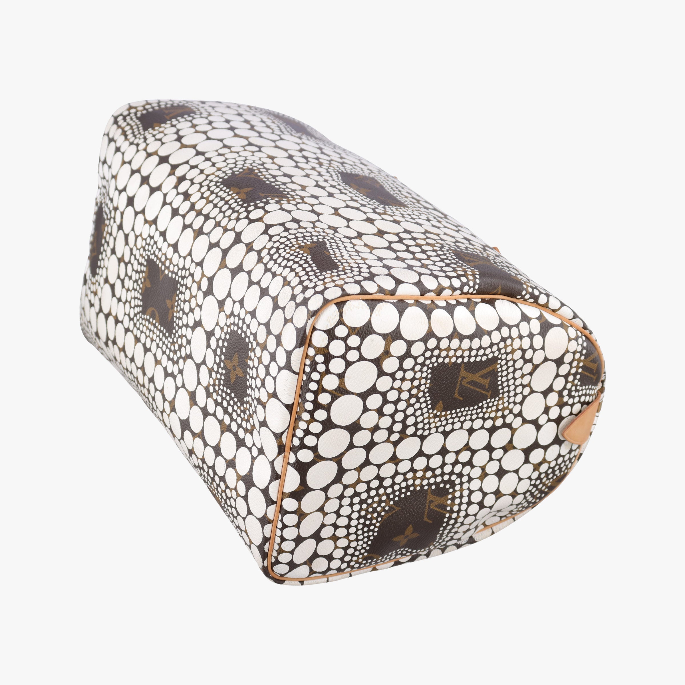 Pre-owned Louis Vuitton Monogram Town Speedy 30 Brown x White Monogram canvas    　 M40690 handbag | stylenewstar